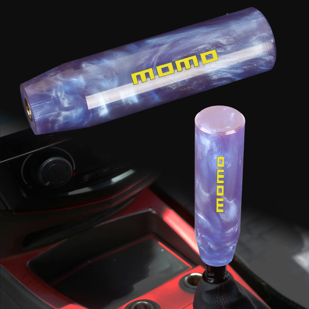 Brand New Universal Momo Purple Pearl Long Stick Manual Car Gear Shift Knob Shifter M8 M10 M12