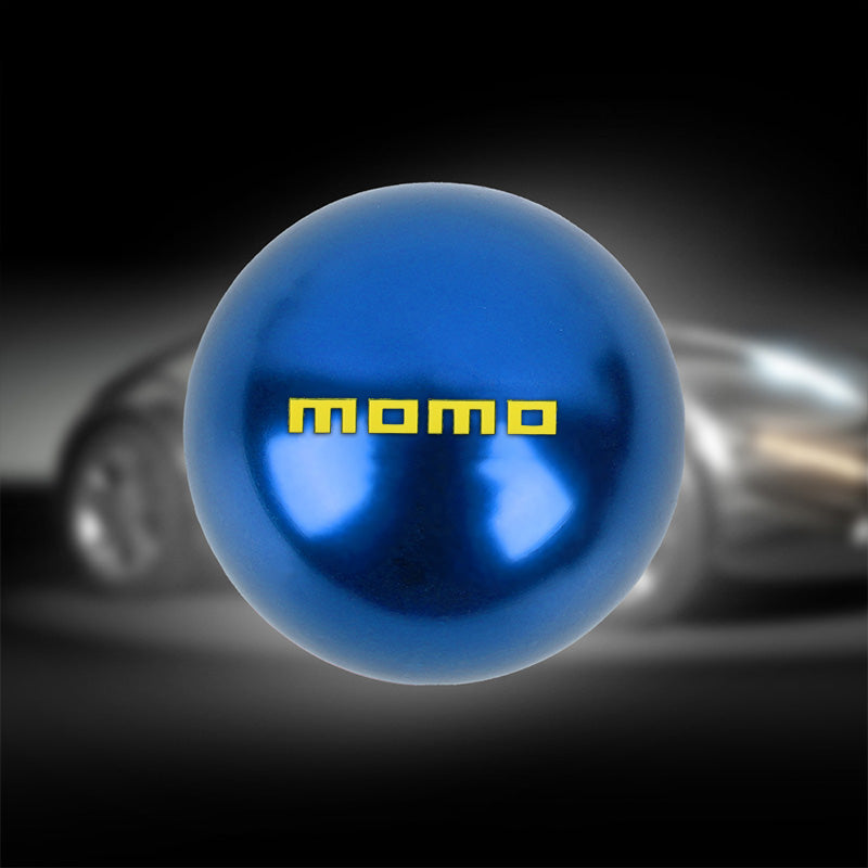 BRAND NEW UNIVERSAL MOMO JDM Aluminum Blue Round Ball Manual Gear Stick Shift Knob Universal M8 M10 M12