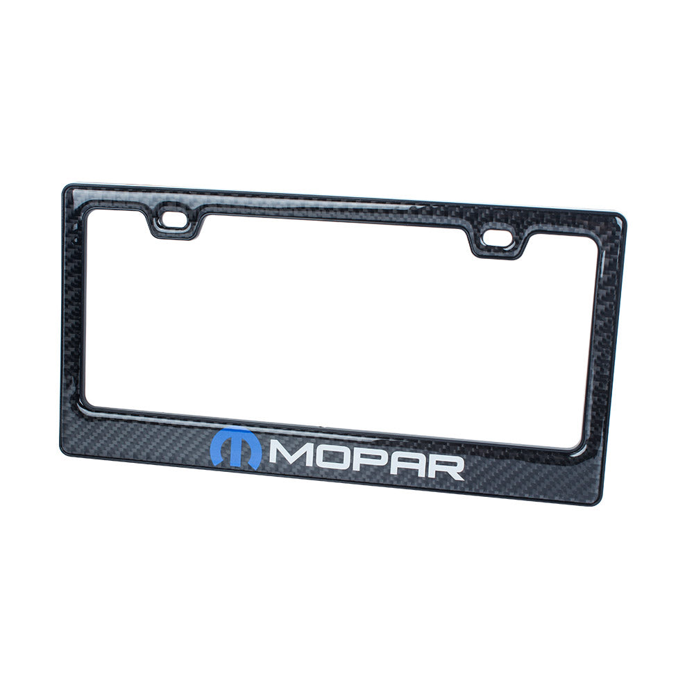 Brand New Universal 100% Real Carbon Fiber Mopar License Plate Frame - 1PCS