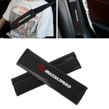 Brand New Universal 2PCS Mazdaspeed Black Carbon Fiber Look Car Seat Belt Covers Shoulder Pad