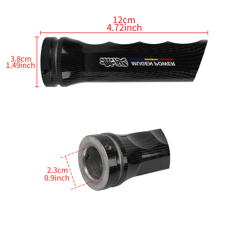 Brand New 1PCS Mugen Power Carbon Fiber Look Style Car Handle Hand Brake Sleeve Universal Fitment Cover