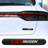 Brand New 1PCS Mugen Real Carbon Fiber Black Car Trunk Side Fenders Door Badge Scratch Guard Sticker