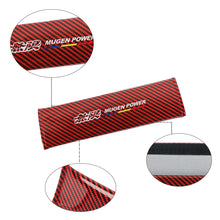 Load image into Gallery viewer, Brand New Universal 2PCS Mugen Red Carbon Fiber Look Car Seat Belt Covers Shoulder Pad