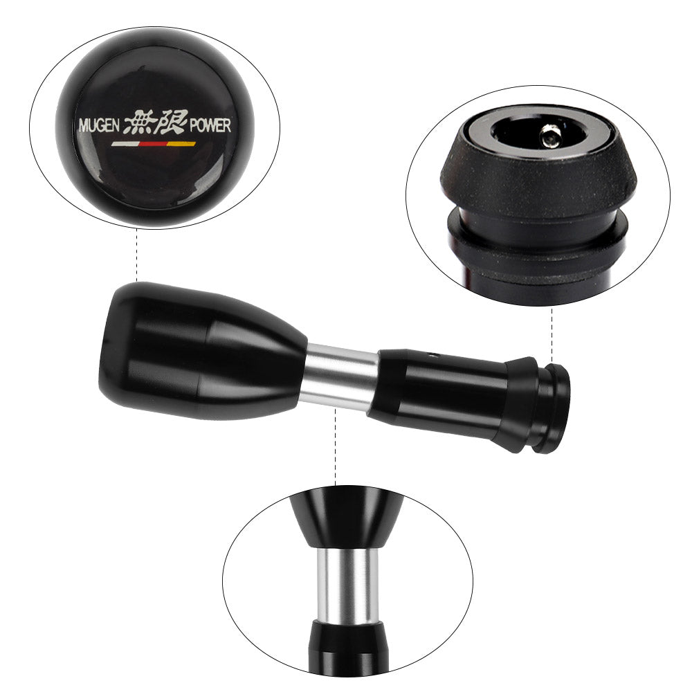 Brand New Mugen Black Aluminum Automatic Transmission Car Gear Shift Knob Shifter level