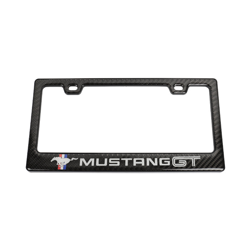 Brand New Universal 100% Real Carbon Fiber Ford Mustang GT License Plate Frame - 1PCS