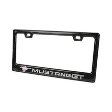 Load image into Gallery viewer, Brand New Universal 100% Real Carbon Fiber Ford Mustang GT License Plate Frame - 1PCS