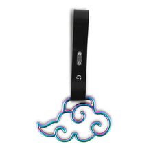 Load image into Gallery viewer, Brand New Cloud Shaped Neo Chrome JDM TSURIKAWA Ring Subway Train Bus Black Handle Strap Charm Drift