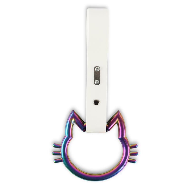 Brand New Hello Kitty Neo Chrome JDM TSURIKAWA Ring Subway Train Bus Handle White Strap Charm Drift