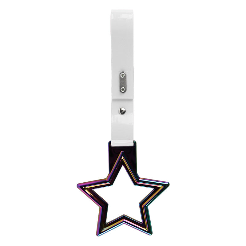 Brand New Star Handle Neo Chrome JDM TSURIKAWA Ring Subway Train Bus White Handle Strap Charm Drift