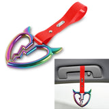 Brand New Devil Broken Heart Neo Chrome JDM TSURIKAWA Ring Subway Train Bus Handle Red Strap Charm Drift