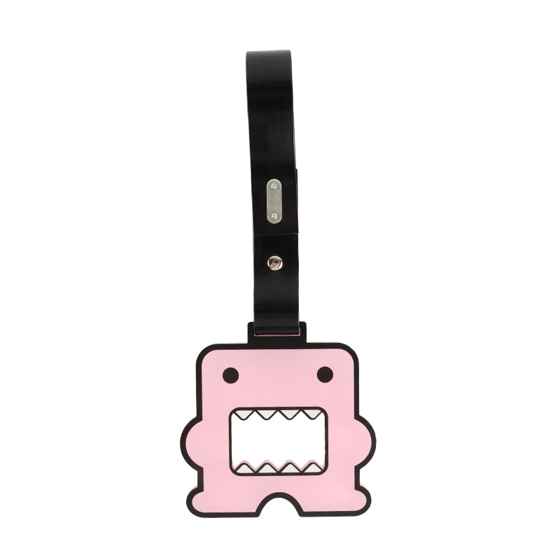 Brand New Domo Pink JDM TSURIKAWA Subway Bus Black Handle Strap Charm Drift