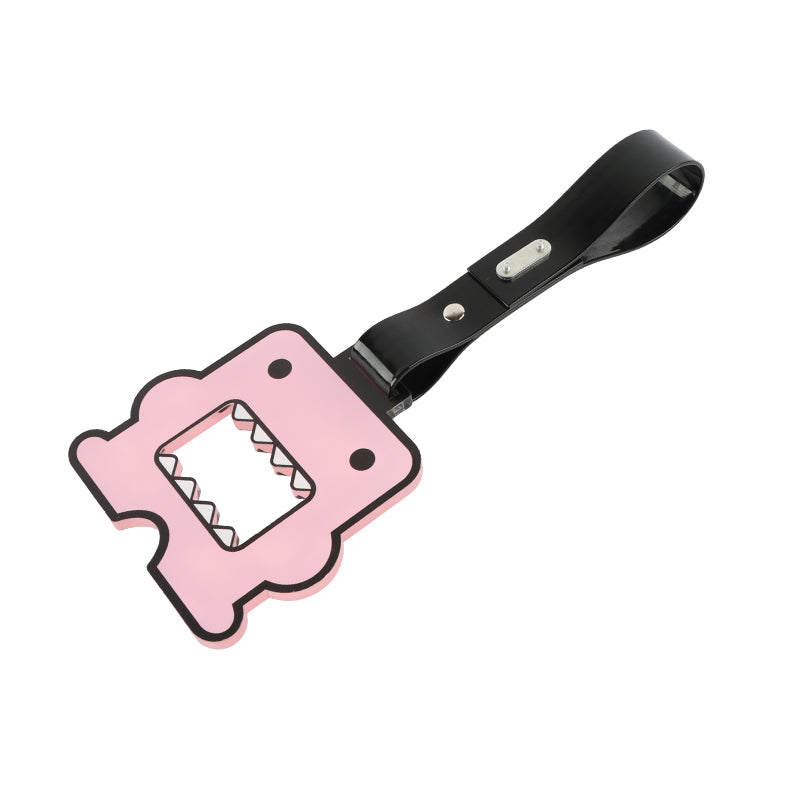 Brand New Domo Pink JDM TSURIKAWA Subway Bus Black Handle Strap Charm Drift