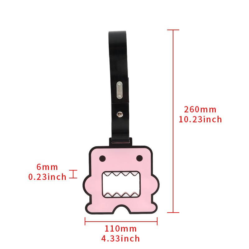 Brand New Domo Pink JDM TSURIKAWA Subway Bus Black Handle Strap Charm Drift