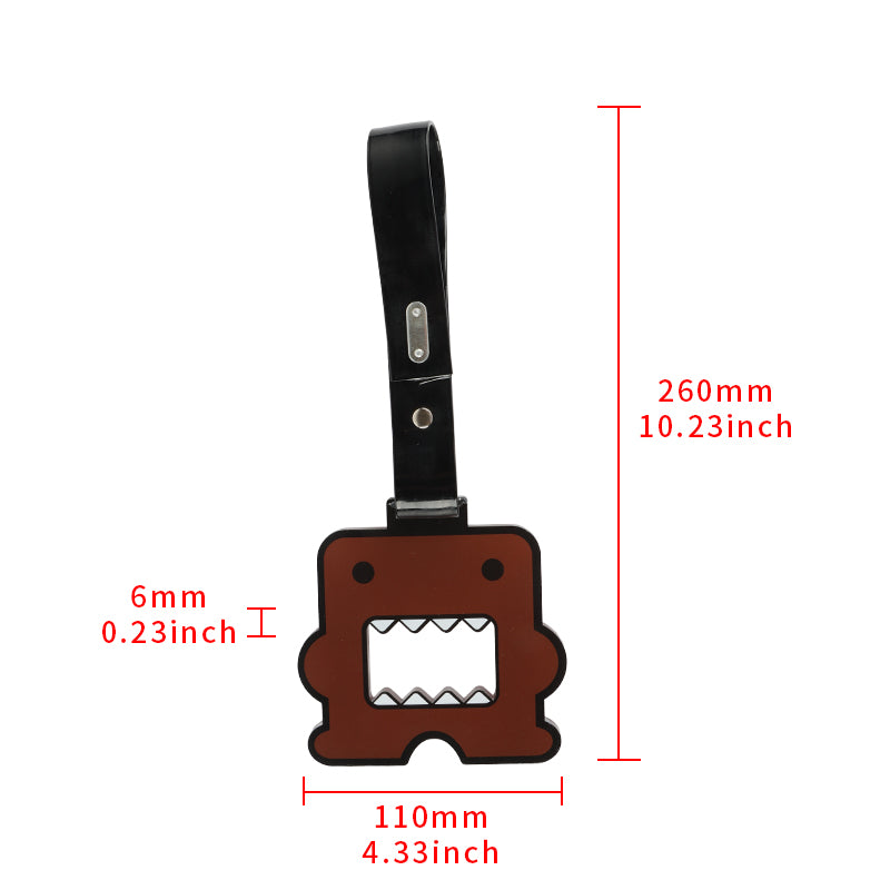 Brand New Domo Brown JDM TSURIKAWA Subway Bus Black Handle Strap Charm Drift