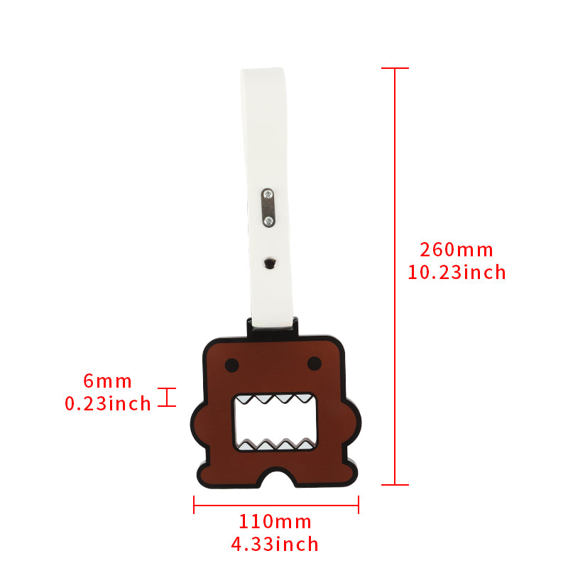 Brand New Domo Brown JDM TSURIKAWA Subway Bus White Handle Strap Charm Drift