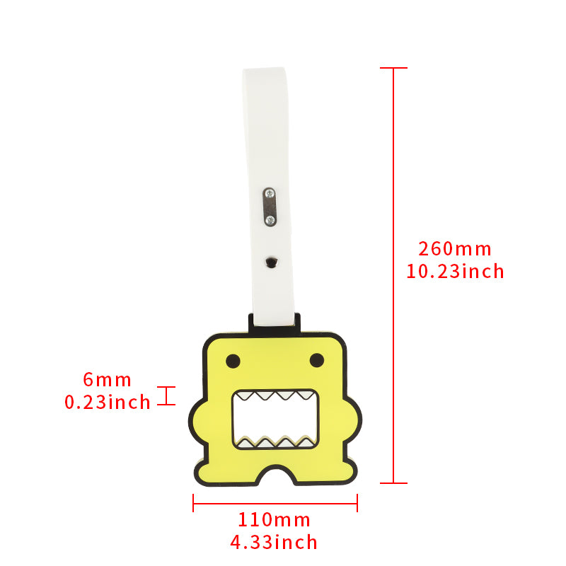 Brand New Domo Yellow JDM TSURIKAWA Subway Bus White Handle Strap Charm Drift