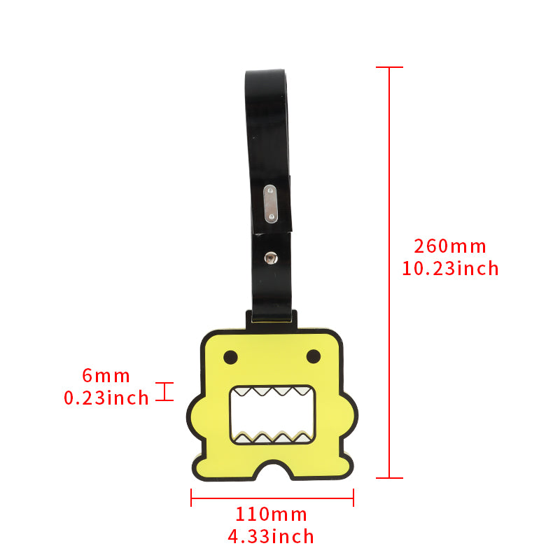 Brand New Domo Yellow JDM TSURIKAWA Subway Bus Black Handle Strap Charm Drift