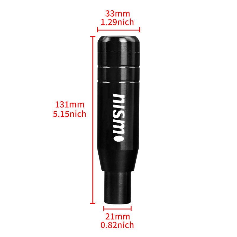 Brand New Universal JDM 13CM Nismo Aluminum Black Automatic Gear Stick Shift Knob Lever Shifter