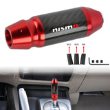 Brand New Nismo Universal Real Carbon Fiber Red Aluminum Automatic Transmission Racing Gear Shift Knob