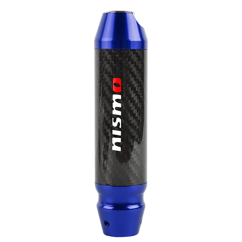 Brand New Nismo Universal Real Carbon Fiber Blue Aluminum Automatic Transmission Racing Gear Shift Knob