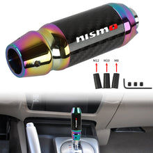 Load image into Gallery viewer, Brand New Universal Nismo Real Carbon Fiber Neo Chrome Aluminum Automatic Transmission Racing Gear Shift Knob