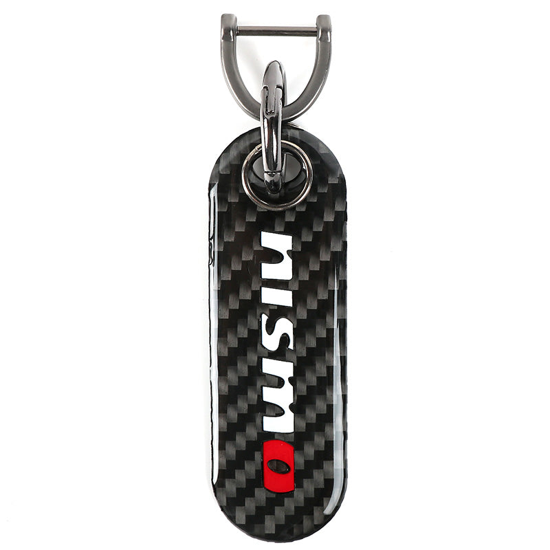 Brand New Universal 100% Real Carbon Fiber Keychain Key Ring For Nismo