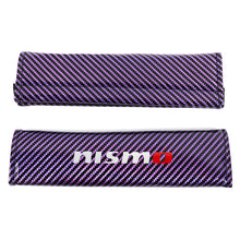 Load image into Gallery viewer, Brand New Universal 2PCS Nismo Purple Carbon Fiber Look Car Seat Belt Covers Shoulder Pad