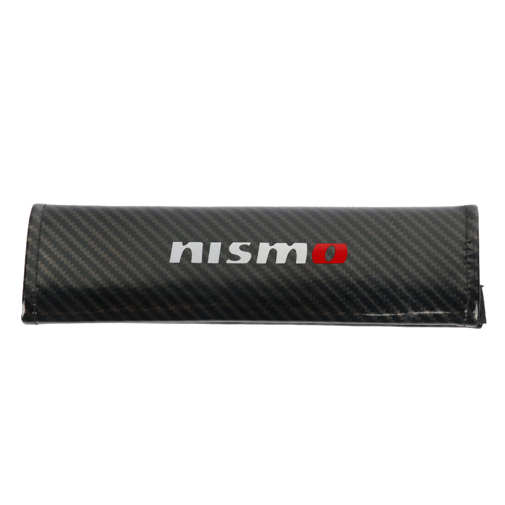 Brand New Universal 2PCS Nismo Black Carbon Fiber Look Car Seat Belt Covers Shoulder Pad