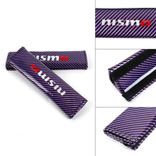 Load image into Gallery viewer, Brand New Universal 2PCS Nismo Purple Carbon Fiber Look Car Seat Belt Covers Shoulder Pad