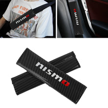 Load image into Gallery viewer, Brand New Universal 2PCS Nismo Black Carbon Fiber Look Car Seat Belt Covers Shoulder Pad