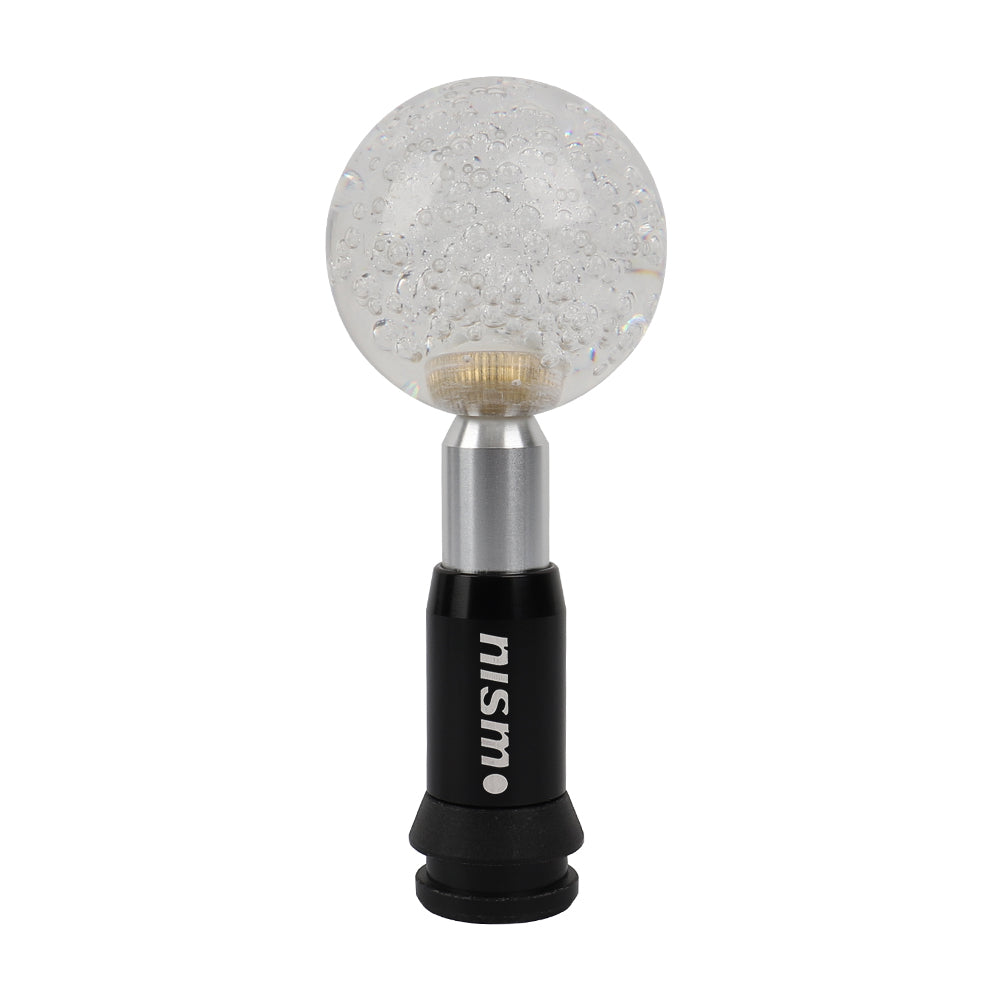 Brand New Universal Crystal Bubble Clear Round Ball Automatic Transmission Shift Knob W/ NISMO Adapter