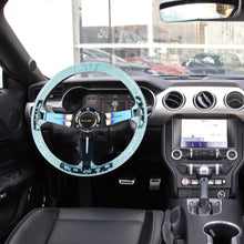 Load image into Gallery viewer, Brand New JDM Nismo Universal 6-Hole 350mm Deep Dish Vip Teal Crystal Bubble Burnt Blue Spoke Steering Wheel