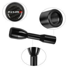 Load image into Gallery viewer, Brand New Universal Real Carbon Fiber Sticker Nismo Aluminum Manual Gear Stick Black Shift Knob M8 M10 M12 &amp; Black Shifter Extender Extension