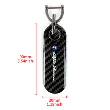 Load image into Gallery viewer, Brand New Universal 100% Real Carbon Fiber Keychain Key Ring For ALFA ROMEO