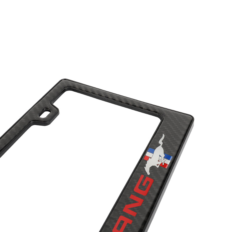 Brand New Universal 100% Real Carbon Fiber Ford Mustang License Plate Frame - 1PCS