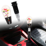 Brand New Universal JDM Ralliart Black Crystal Real Flowers Head Automatic Car Gear Shift Knob shifter