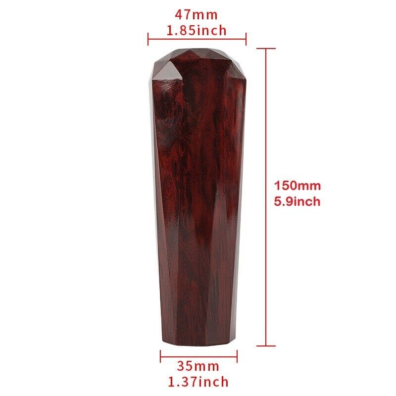 BRAND NEW JDM 150mm Universal Diamond Dark Wood Aluminum Manual Gear Stick Shift Knob Shifter M8 M10 M12