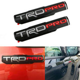 BRAND NEW 2PCS UNIVERSAL 3D TRD PRO Side Fender Front Door Badge Logo Nameplate Emblem