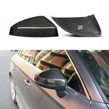 Brand New Audi A3 2015-2021 Real Carbon Fiber Side View Mirror Cover Caps Fits Without Lane Assist