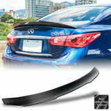 Brand New 2014-2023 Infiniti Q50 Q50S Sedan Real Carbon Fiber PSM Highkick Trunk Spoiler Wing