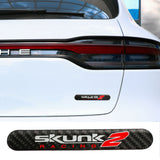 Brand New 1PCS Skunk2 Real Carbon Fiber Black Car Trunk Side Fenders Door Badge Scratch Guard Sticker