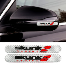 Load image into Gallery viewer, Brand New 2PCS Skunk2 Real Carbon Fiber Silver Car Trunk Side Fenders Door Badge Scratch Guard Sticker