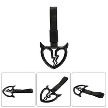 Load image into Gallery viewer, Brand New Devil Demon Broken Heart Black JDM TSURIKAWA Ring Subway Train Bus Handle Strap Charm Drift