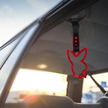 Load image into Gallery viewer, Brand New Crystal Bubble Playboy Bunny Shaped Red JDM TSURIKAWA Subway Bus Black Handle Strap Charm Drift