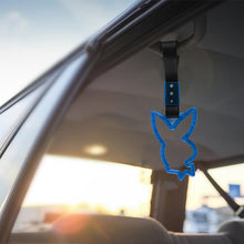 Load image into Gallery viewer, Brand New Crystal Bubble Playboy Bunny Shaped Blue JDM TSURIKAWA Subway Bus Black Handle Strap Charm Drift