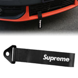 Brand New Supreme Race High Strength Black Tow Towing Strap Hook For Front / REAR BUMPER JDM