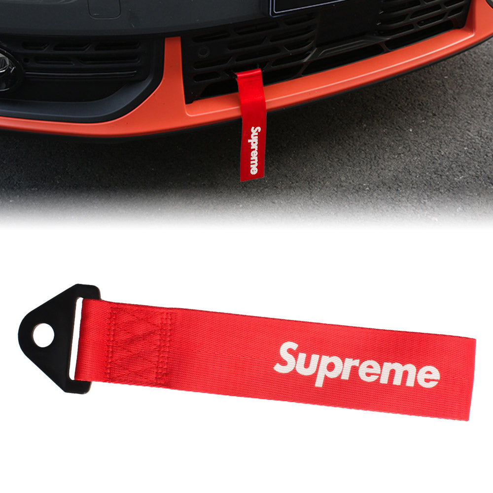 Brand New Supreme Race High Strength Red Tow Towing Strap Hook For Front / REAR BUMPER JDM