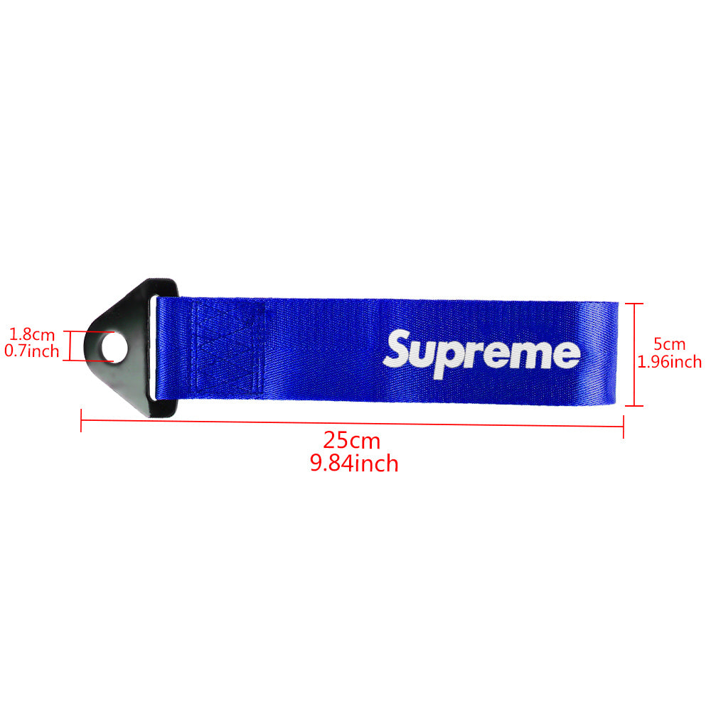 Brand New Supreme Race High Strength Blue Tow Towing Strap Hook For Front / REAR BUMPER JDM