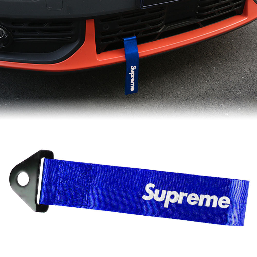 Brand New Supreme Race High Strength Blue Tow Towing Strap Hook For Front / REAR BUMPER JDM