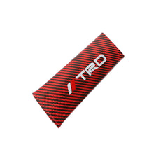 Load image into Gallery viewer, Brand New Universal 2PCS TRD Red Carbon Fiber Look Car Seat Belt Covers Shoulder Pad